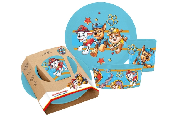 KOZIOL Kindergeschirr Paw Patrol blau 3teilig